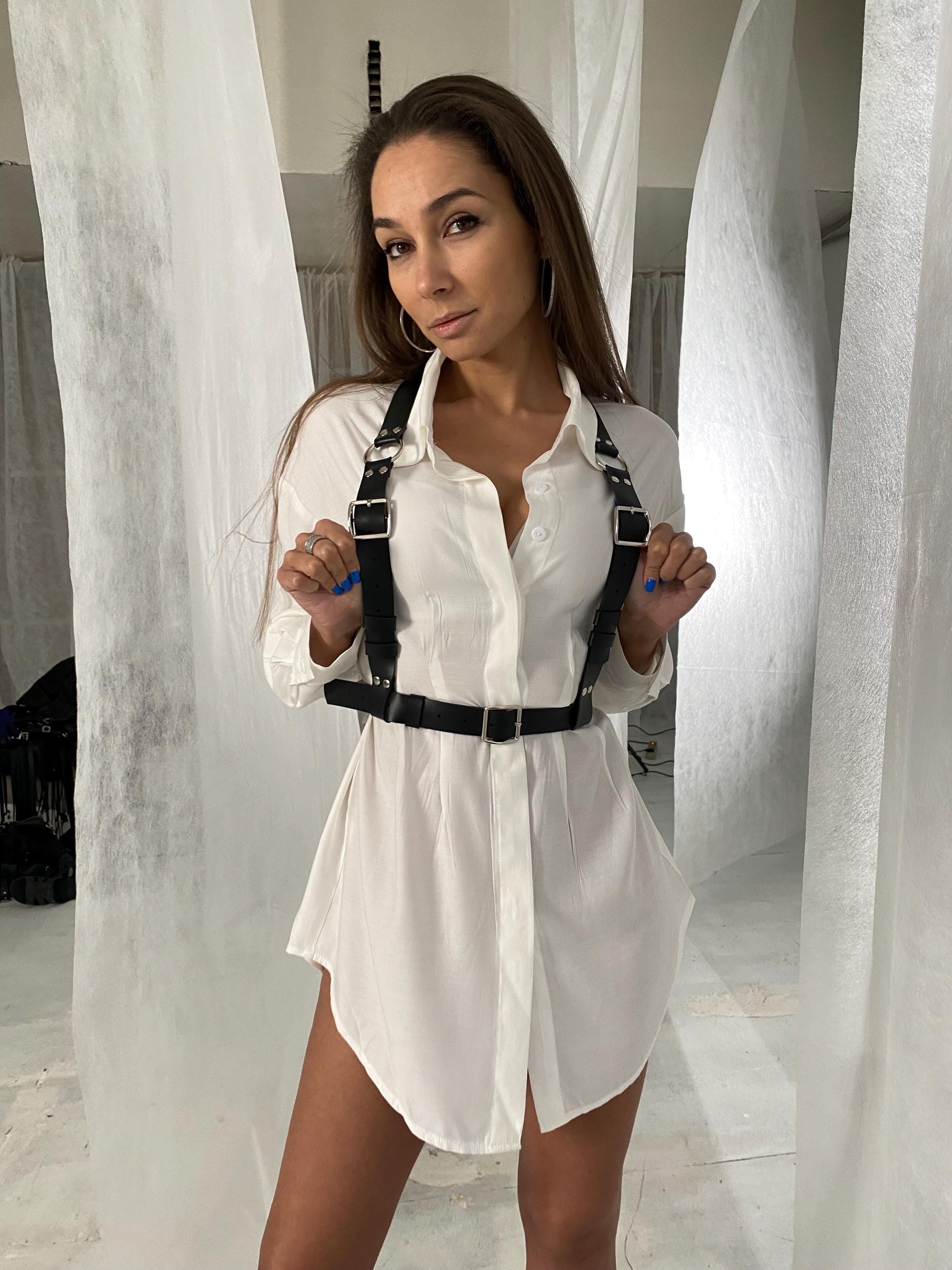 Leather Harness — 3 cm Wide Adjustable Statement