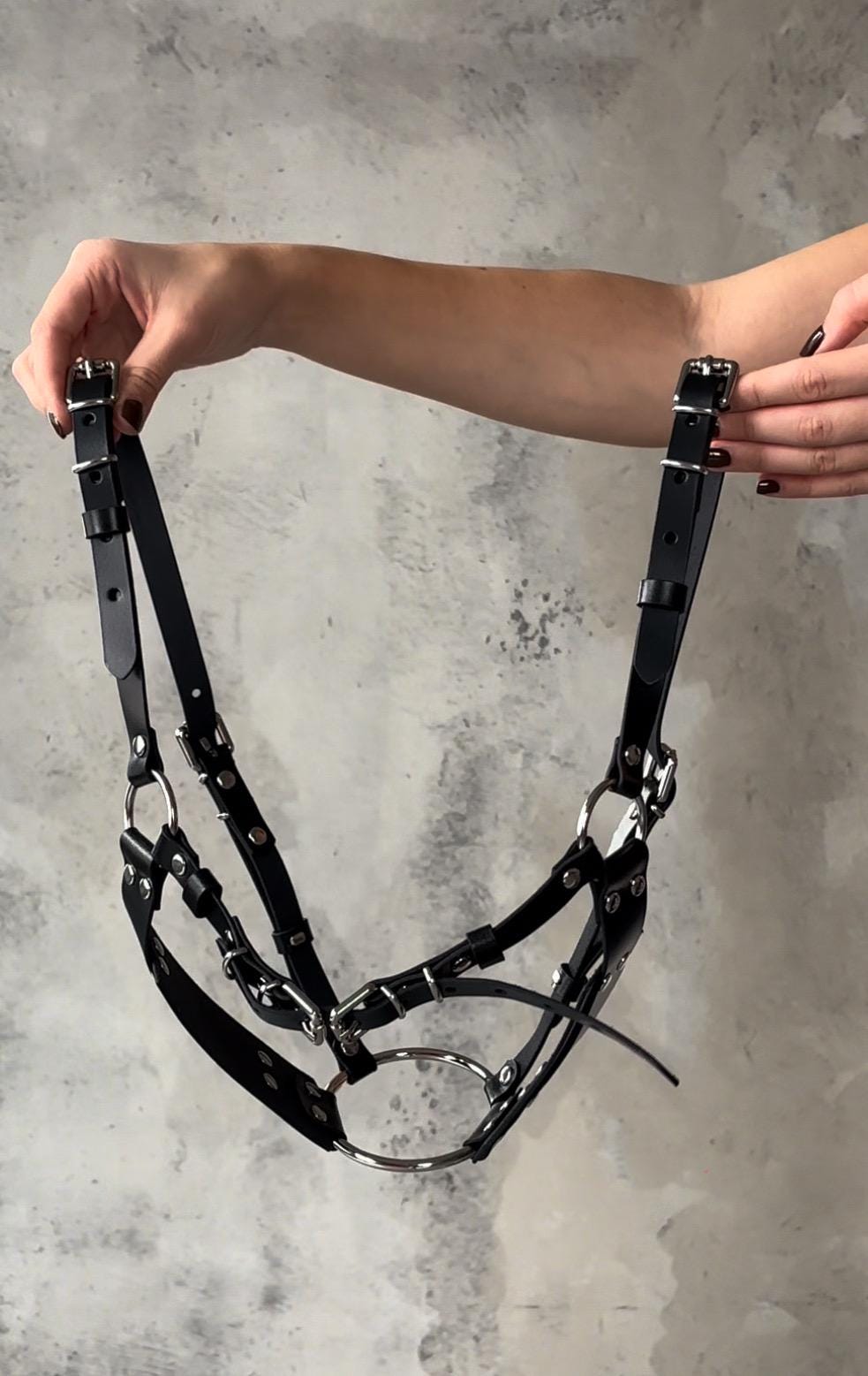 Leather Underbust Harness Corset — Adjustable Statement Belt