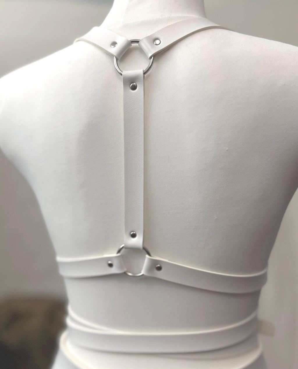 Vegan Leather Chest Harness Belt: Adjustable Wrap, Avant-Garde Fashion