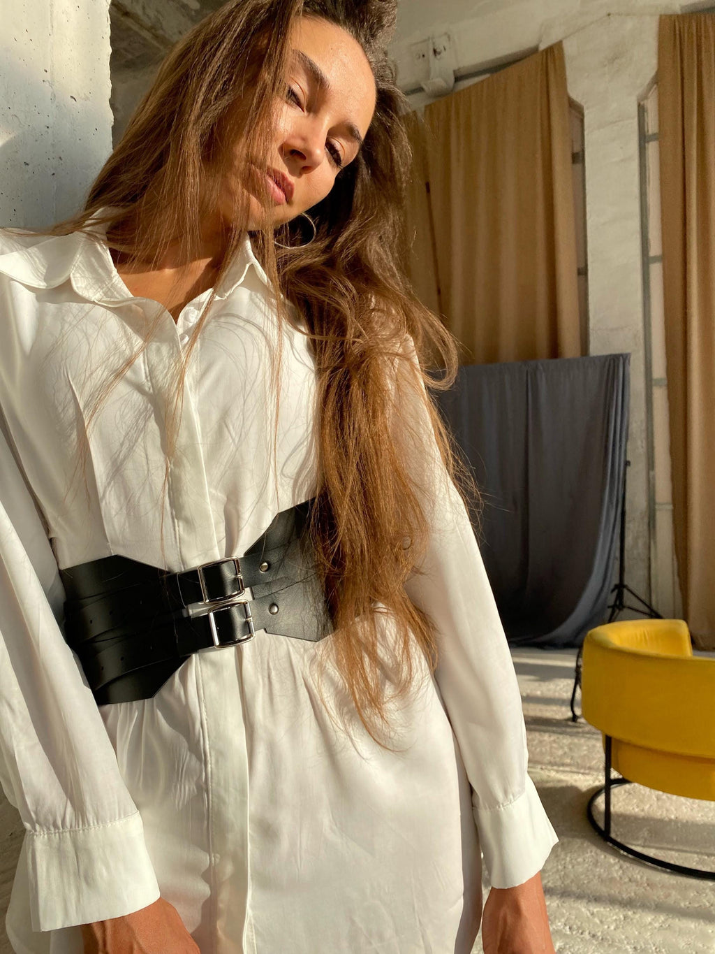 Adjustable Corset Belt with Two Straps – Universal Fit Waist Belt