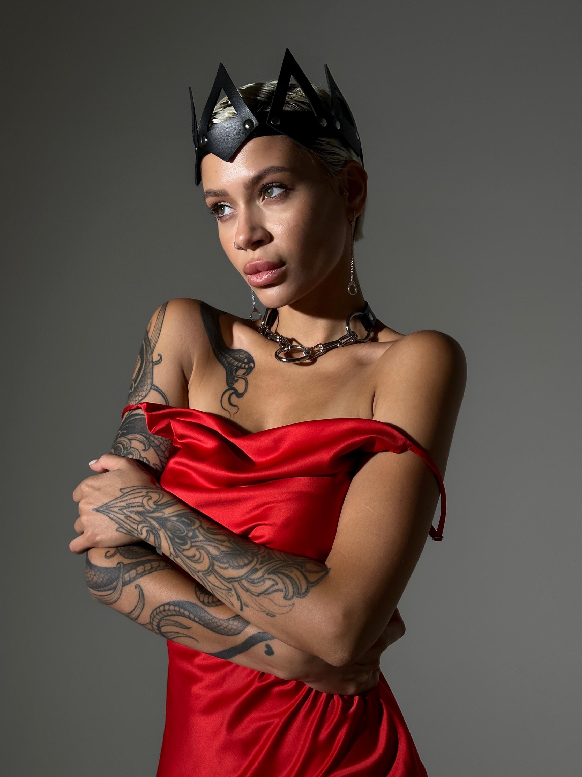 Handmade Leather Crown – Custom Statement Headpiece