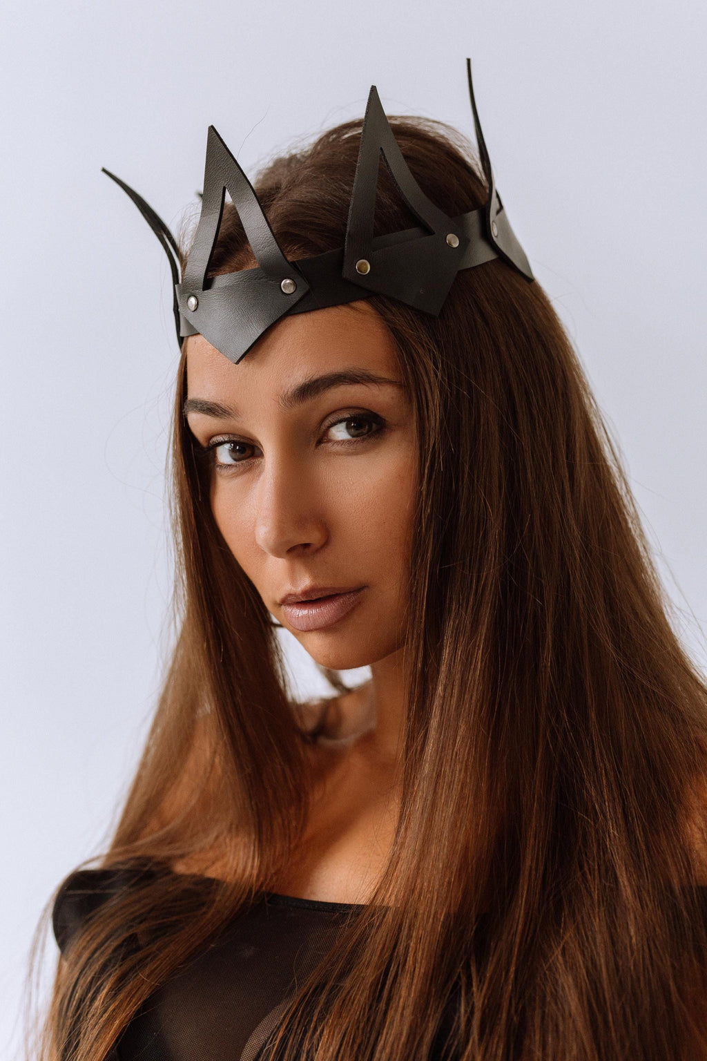 Handmade Leather Crown – Custom Statement Headpiece